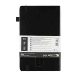 Sakura Notatnik w linie 13 x 21 cm - - Black, twarda okładka, 140 g/m2