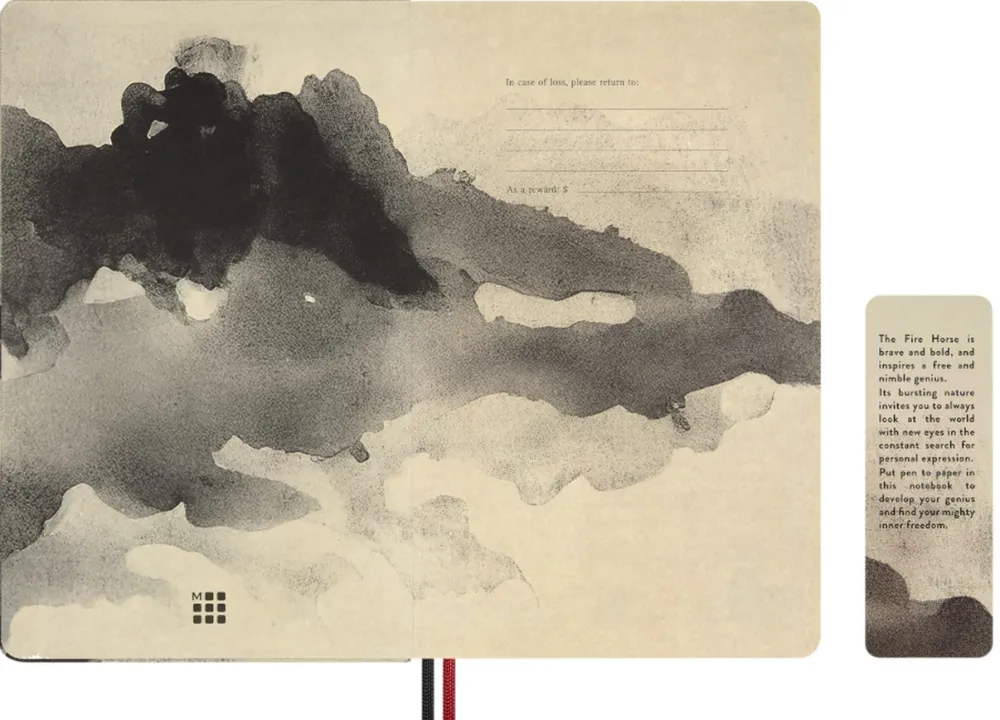 Moleskine Notatnik w linie 2026 Year of the Horse Box - - White Fire Horse