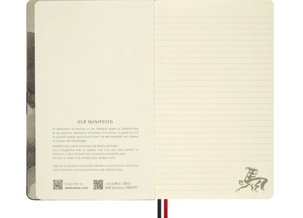 Moleskine Notatnik w linie 2026 Year of the Horse Box - - White Fire Horse