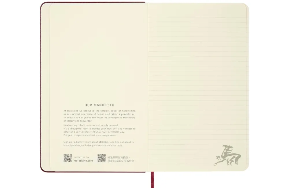 Moleskine Notatnik w linie 2026 Year of the Horse Vegea Box -
