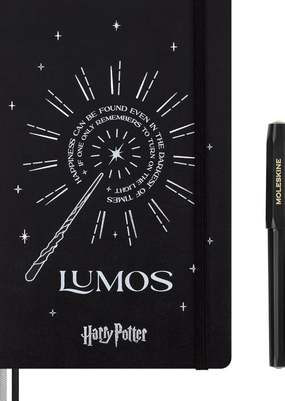 Moleskine Notatnik w linię Harry Potter Lumos z długopisem - x Kaweco - twarda okładka 100g/m2