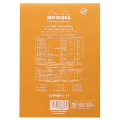 Rhodia Notes dotPad - - w kropki, pomarańczowy, A5, 80 g, 80 ark. ><noscript><img width=