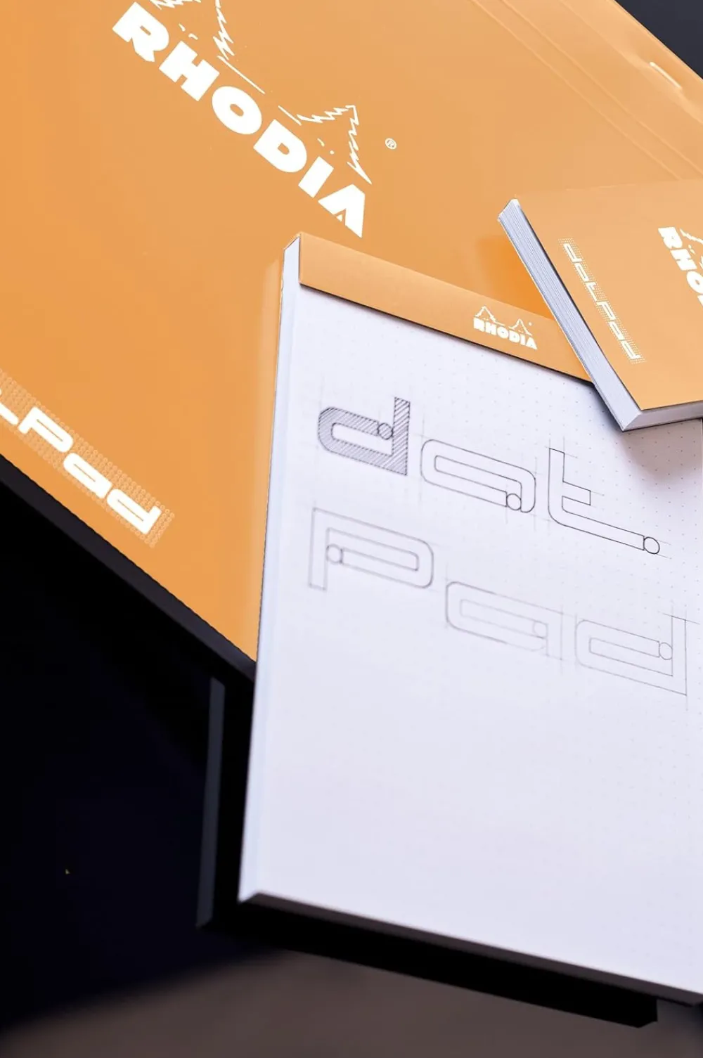 Rhodia Notes dotPad - - w kropki, pomarańczowy, 8,5 x 12 cm, 80 g, 80 ark.