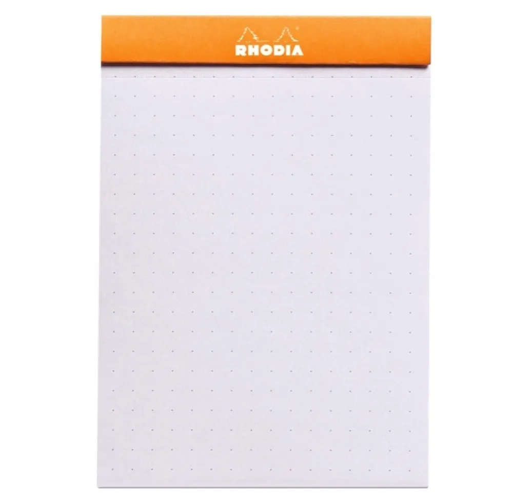 Rhodia Notes dotPad - - w kropki, pomarańczowy, 8,5 x 12 cm, 80 g, 80 ark.