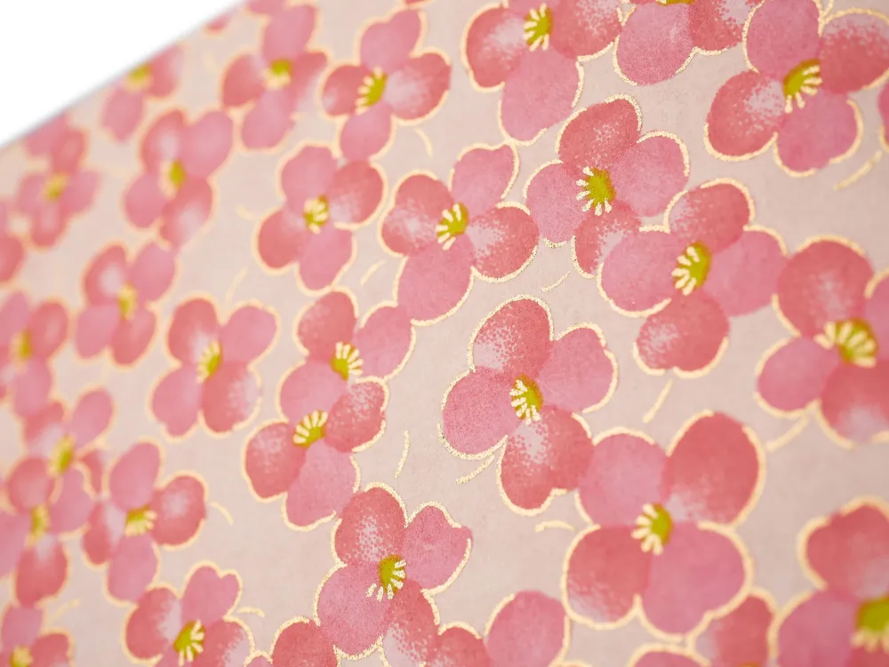 Kuretake Notes harmonijkowy Goshuincho 12,5 x 18 cm - - Pink, twarda okładka, 95 g/m² > Notatniki Gładkie