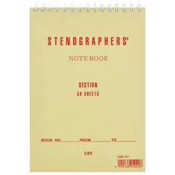 Life Notes na spirali Stenographer's A5 - - jasny chartreuse