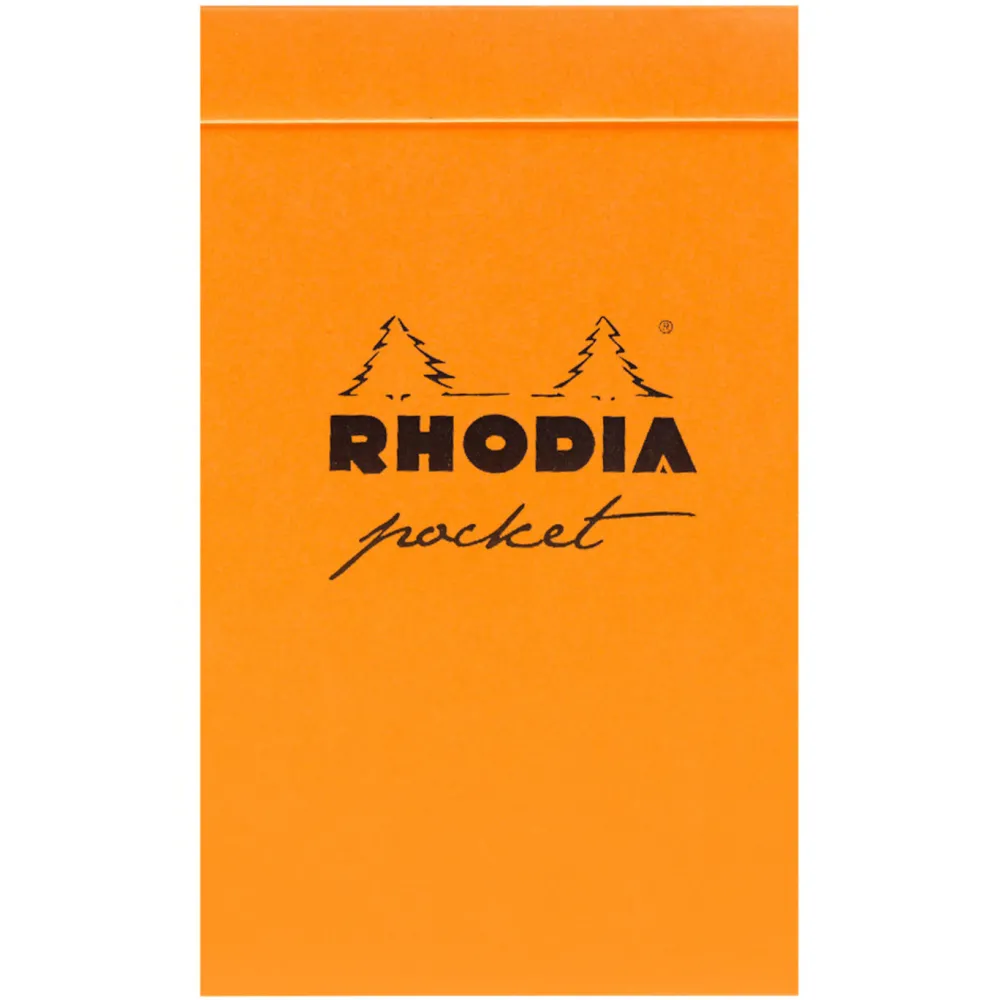 Rhodia Notes Pocket - - pomarańczowy, w kratkę, 7,5 x 12 cm, 80 g, 40 ark. > Notatniki W Kratkę