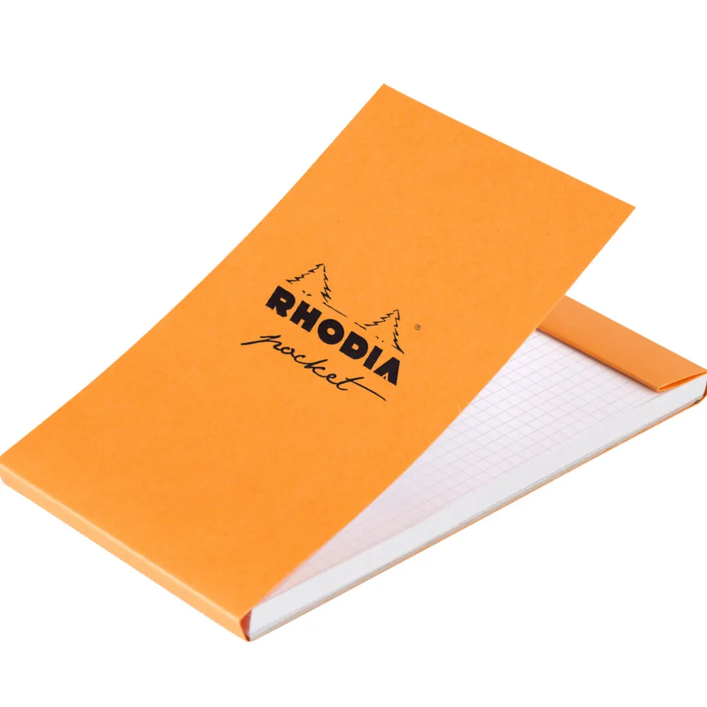 Rhodia Notes Pocket - - pomarańczowy, w kratkę, 7,5 x 12 cm, 80 g, 40 ark. > Notatniki W Kratkę