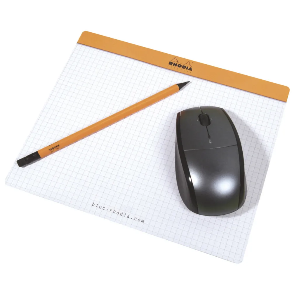 Rhodia Notes, podkładka pod myszkę - - w kratkę, 19 x 23 cm, 80 g, 30 ark. > Notatniki W Kratkę