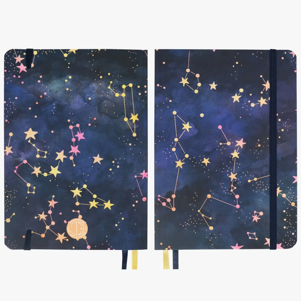 Devangari Notes Shimmering Stars B5 - - w kropki, miękka okładka, 120 g/m2 > Notatniki W Kropki