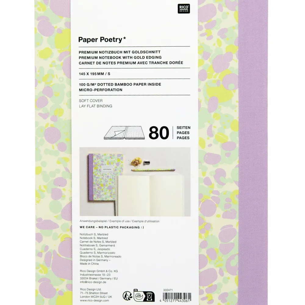 Rico Design Notes w kropki Marbled 14,5 x 19,5 cm - Paper Poetry - 80 ark. > Notatniki W Kropki
