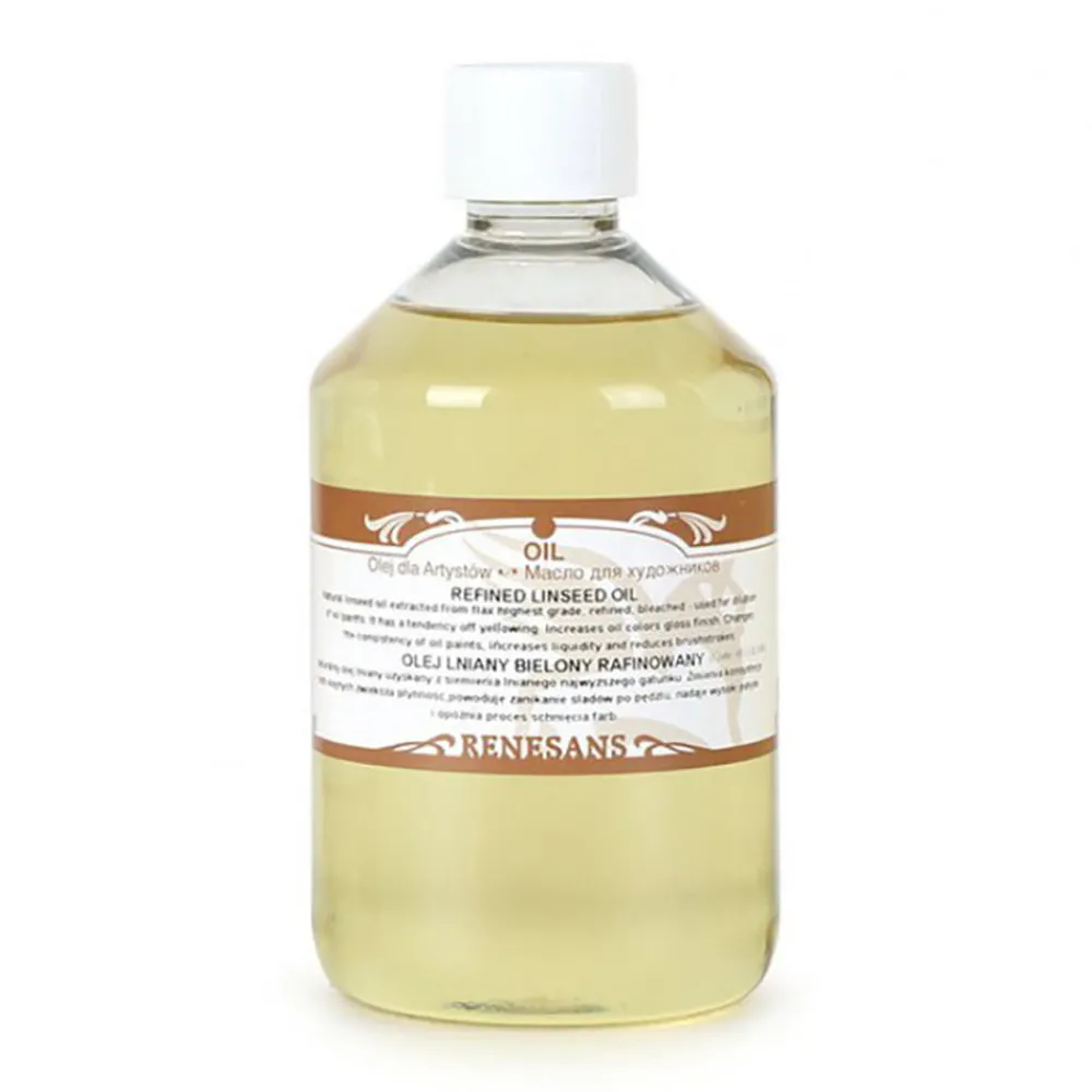Renesans Olej lniany bielony rafinowany - - połysk 500 ml