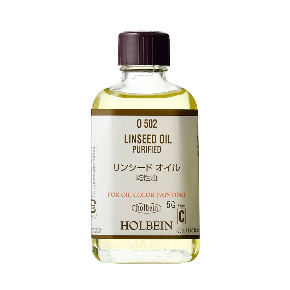 Holbein Olej lniany Linseed Oil Purified do farb olejnych - - 55 ml > Oleje|Media Do Farb Olejnych