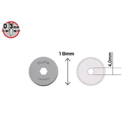Olfa Ostrza krążkowe RB18 - - 18 mm, 2 szt.