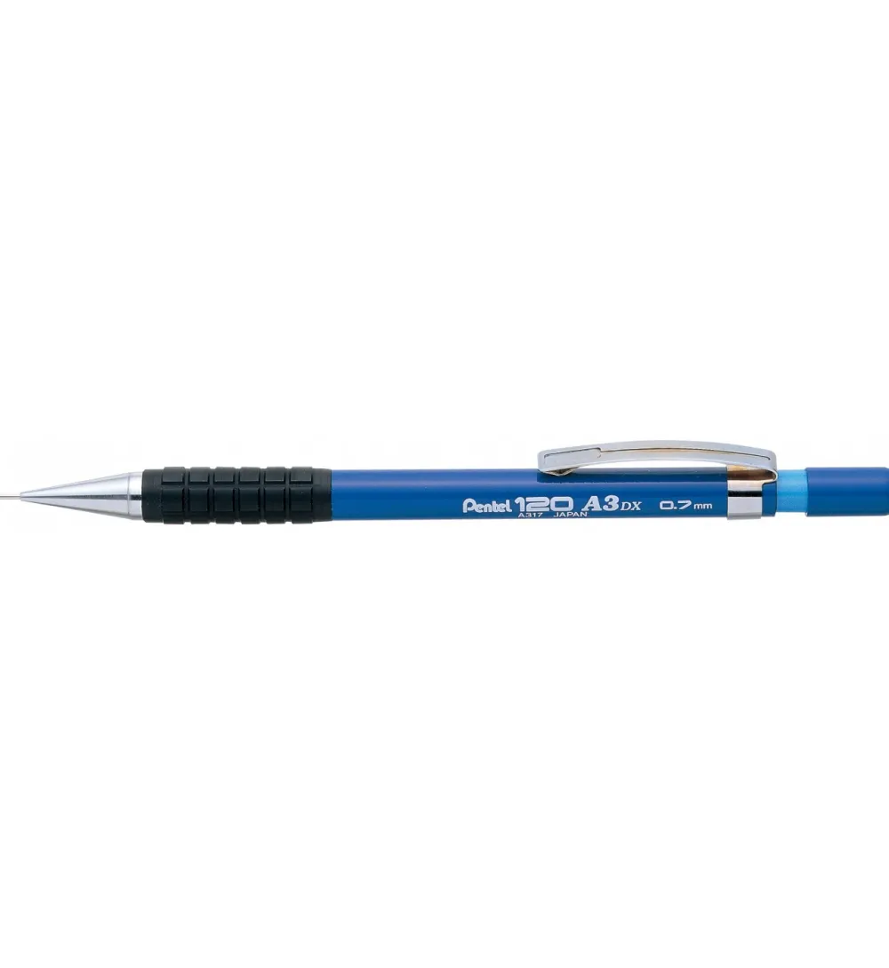 Pentel Ołówek automatyczny 120 A3 DX - - niebieski, 0,7 mm