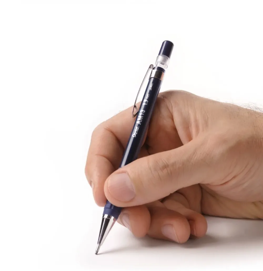 Pentel Ołówek automatyczny AM13 z grafitami - - czarny, 1,3 mm, HB