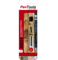 Pentel Ołówek automatyczny AM13 z grafitami - - czarny, 1,3 mm, HB