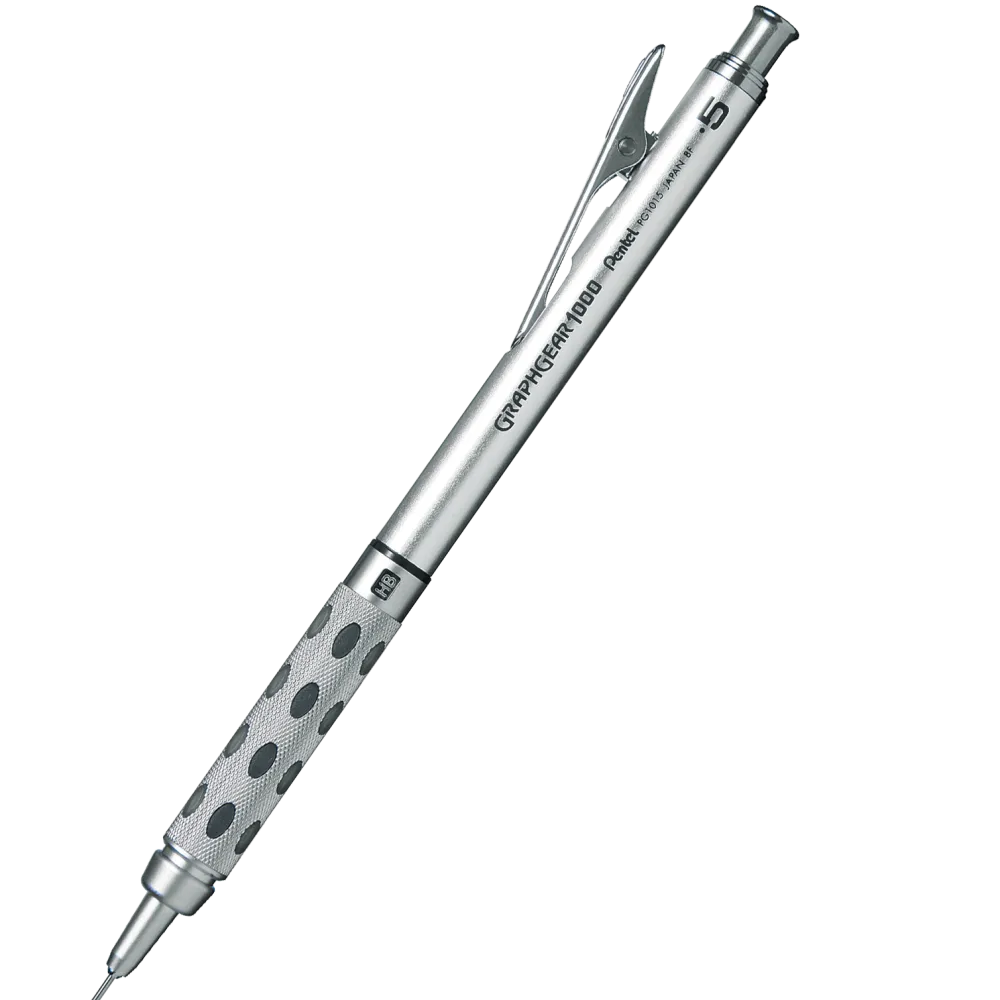 Pentel Ołówek automatyczny Graphgear 1000 - - srebrny, 0,5 mm
