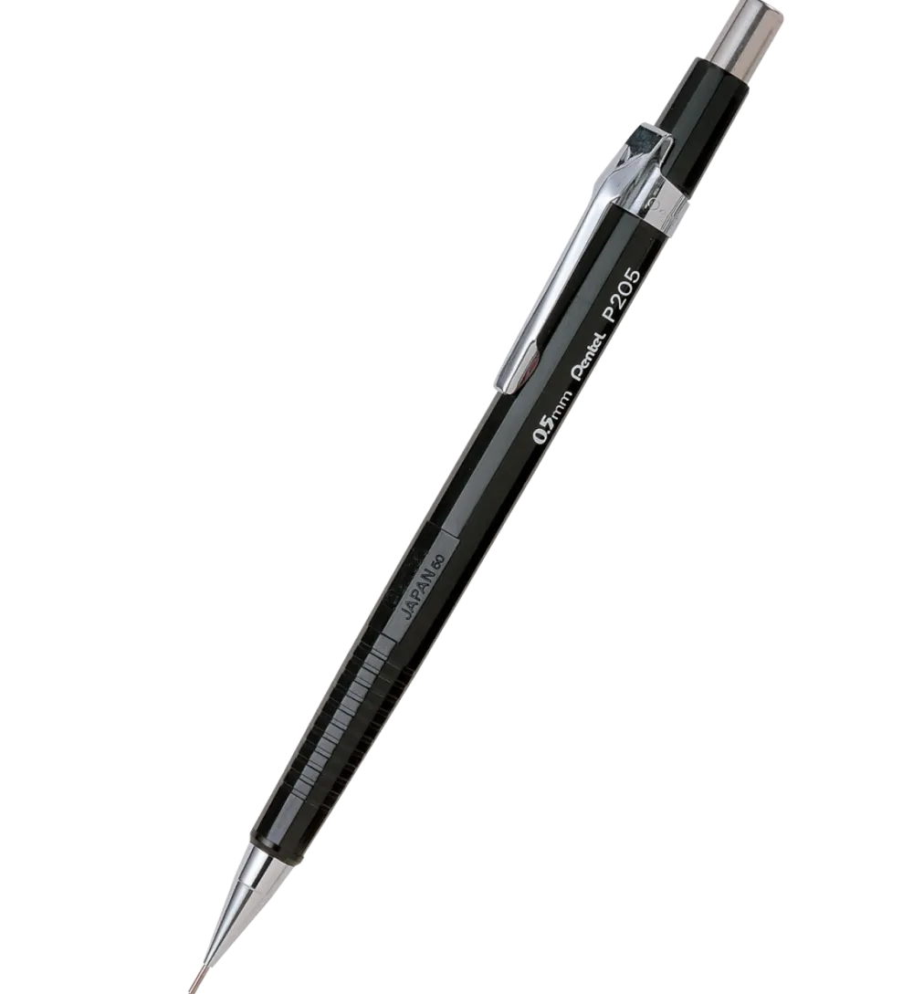 Pentel Ołówek automatyczny P205 - - czarny, 0,5 mm > Ołówki