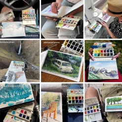 Portable Painter Paletka podróżna Classic na akwarele - - 12 półkostek