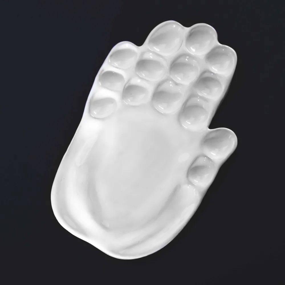 Kajolika Paletka porcelanowa - - Dłoń, 10 x 17 cm > Paletki Malarskie