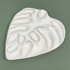 Renesans Paletka porcelanowa - - Liść Monstery, 16 x 18,5 cm