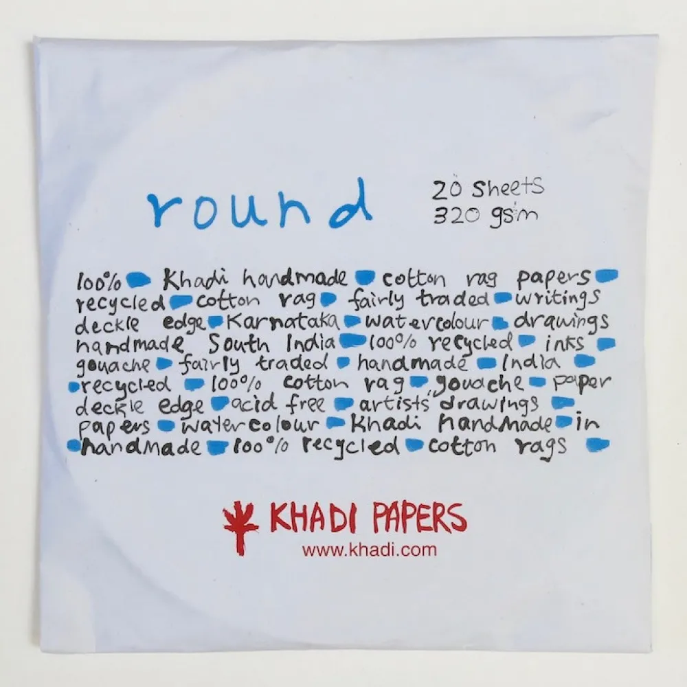 Khadi Papers Papier czerpany 100% bawełny 320 g - - White 30 cm 20 ark. > Papiery Czerpane