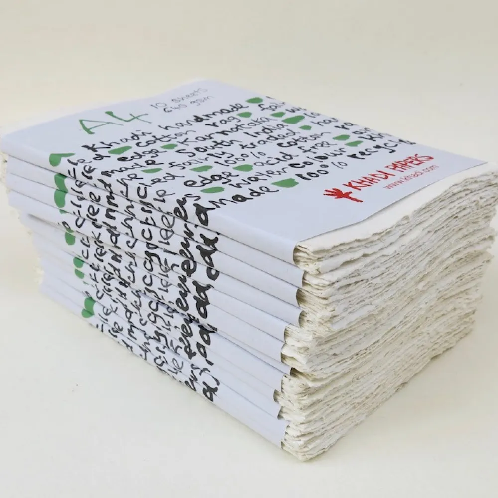 Khadi Papers Papier czerpany 100% bawełny 640 g - - White A5 10 ark. > Papiery Czerpane