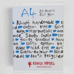 Khadi Papers Papier czerpany 100% bawełny 320 g - - White A4 20 ark.