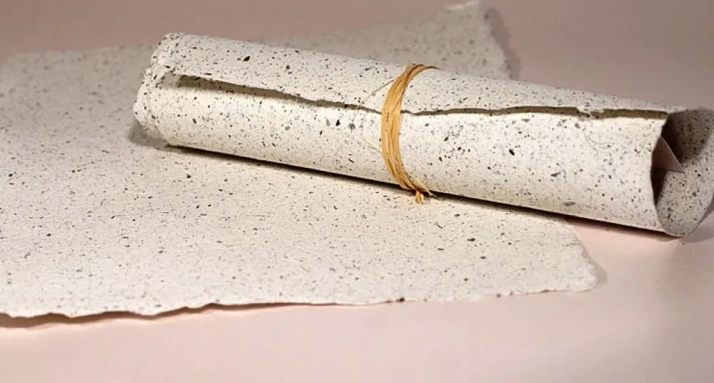 Kalander Papier czerpany - - kokos jasny, gładki, A5 > Papiery Czerpane