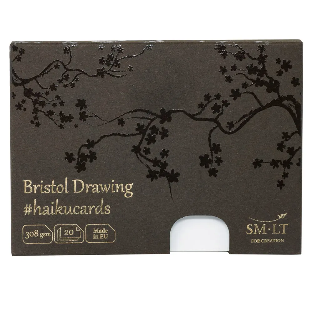 SMLT Papier do akwareli, bawełniany Haiku Cards - SM-LT - biały, 14,7 x 10,6 cm, 308 g, 20 ark.