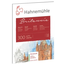 Hahnemuhle Papier do akwareli Britannia - Hahnemühle - hot pressed, 50 x 65 cm, 300 g, 10 ark.