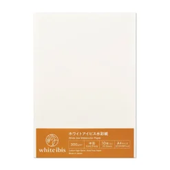 Holbein Papier do akwareli White Ibis A4 - - cold press 300 g 10 ark. > Papier Do Akwareli
