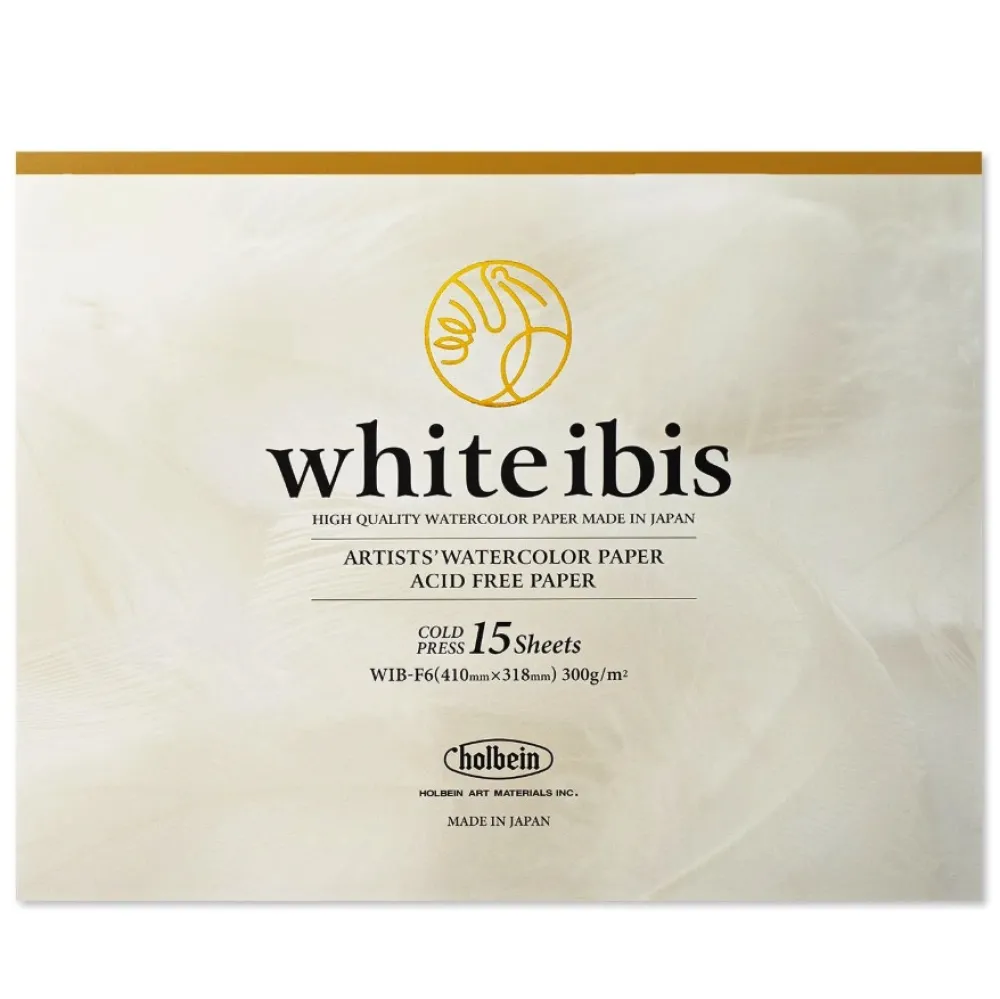 Holbein Papier do akwareli White Ibis 41 x 31,8 cm - - cold press 300 g 15 ark.