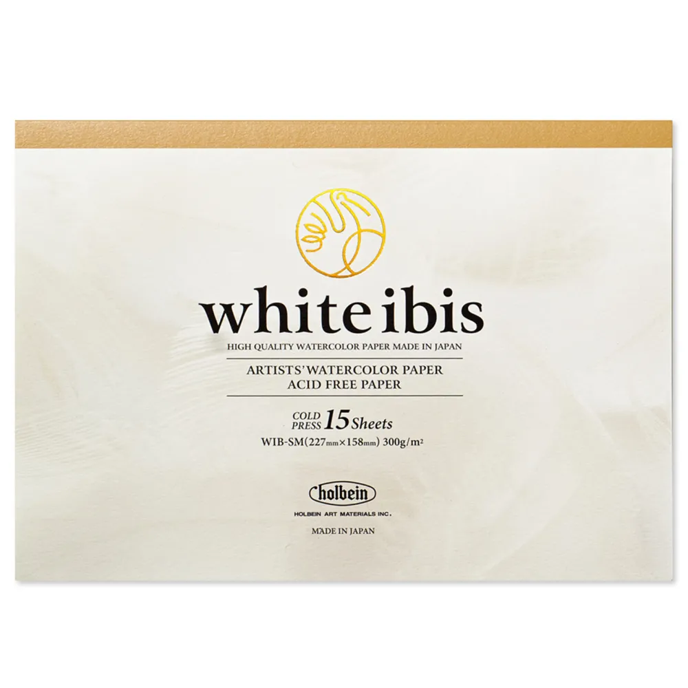 Holbein Papier do akwareli White Ibis - - cold press, A4, 300 g, 12 ark. > Papier Do Akwareli