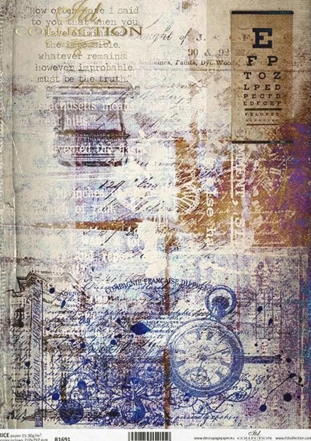 ITD Collection Papier do decoupage A4 - - ryżowy, R1691
