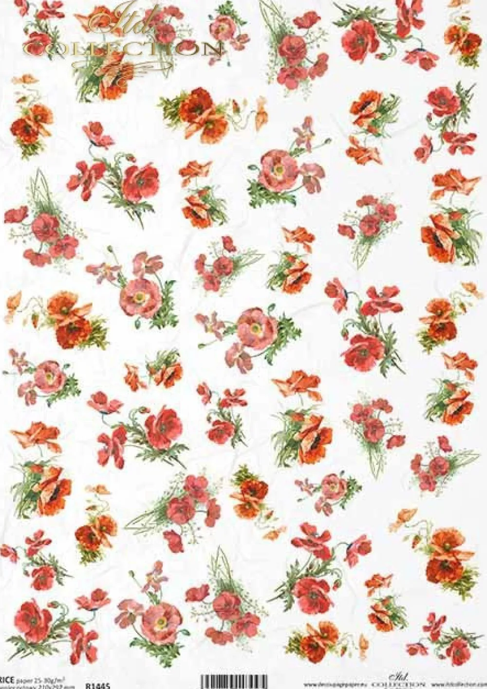 ITD Collection Papier do decoupage A4 - - ryżowy, R1445