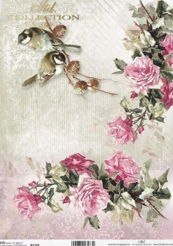 ITD Collection Papier do decoupage A4 - - ryżowy, R1261 > Papiery Do Decoupage
