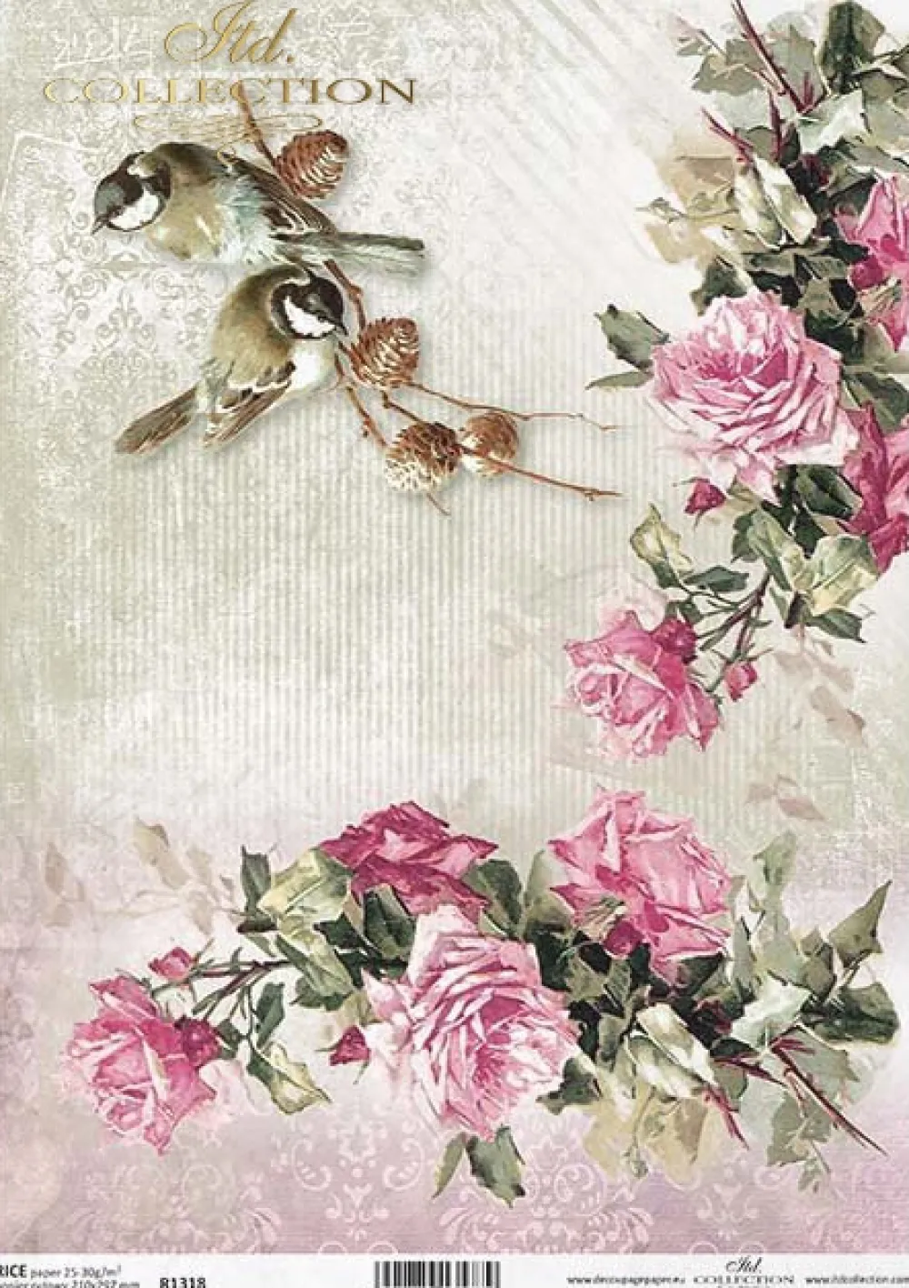 ITD Collection Papier do decoupage A4 - - ryżowy, R1261 > Papiery Do Decoupage