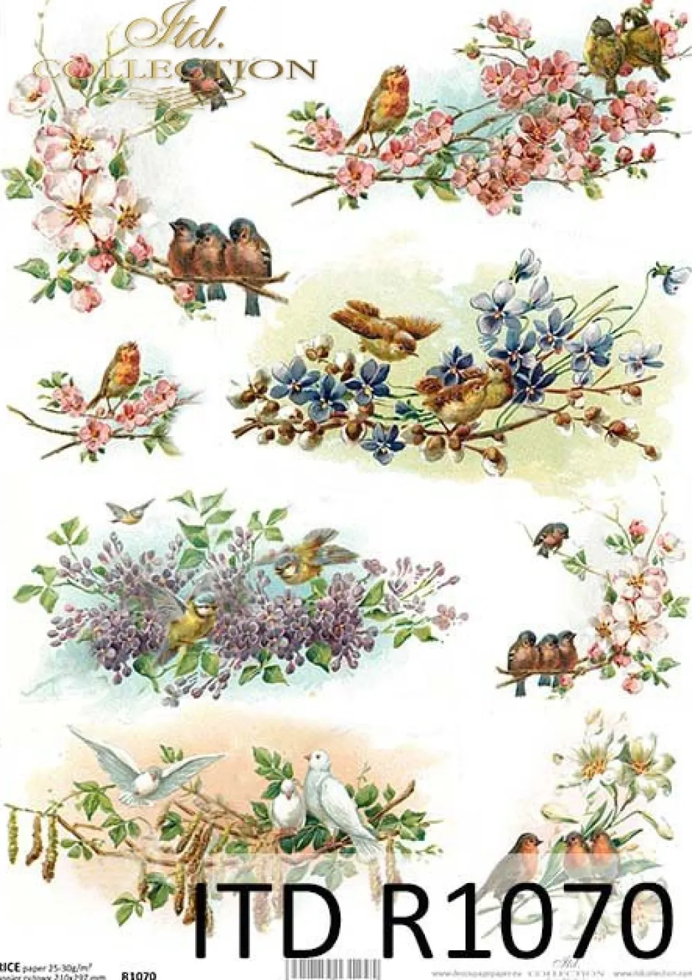 ITD Collection Papier do decoupage A4 - - ryżowy, R1070