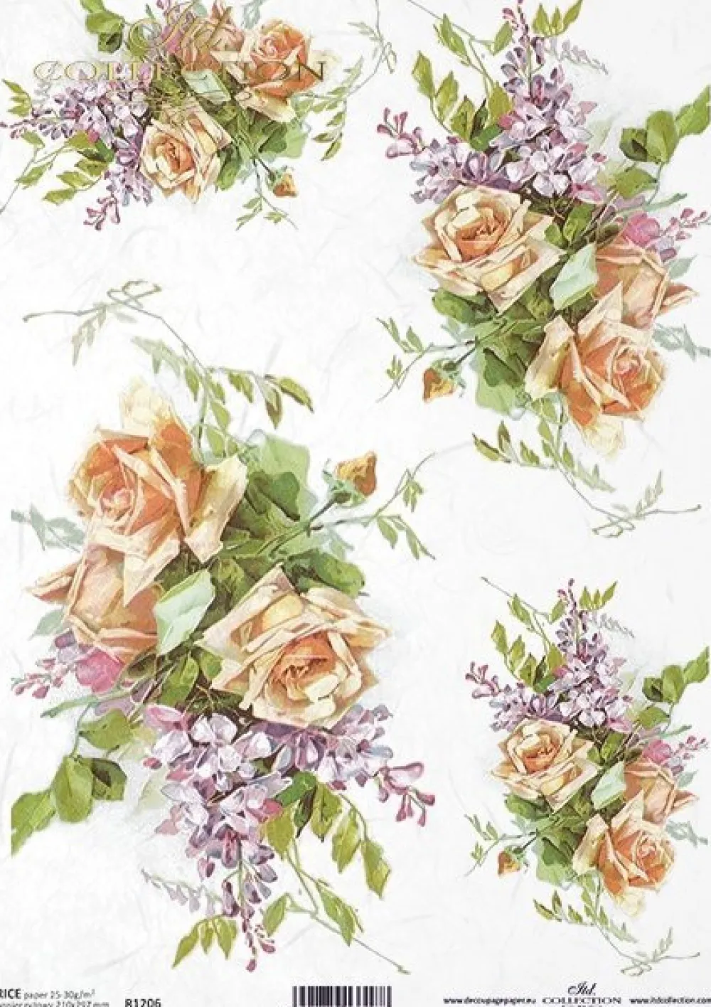 ITD Collection Papier do decoupage A4 - - ryżowy, R1206