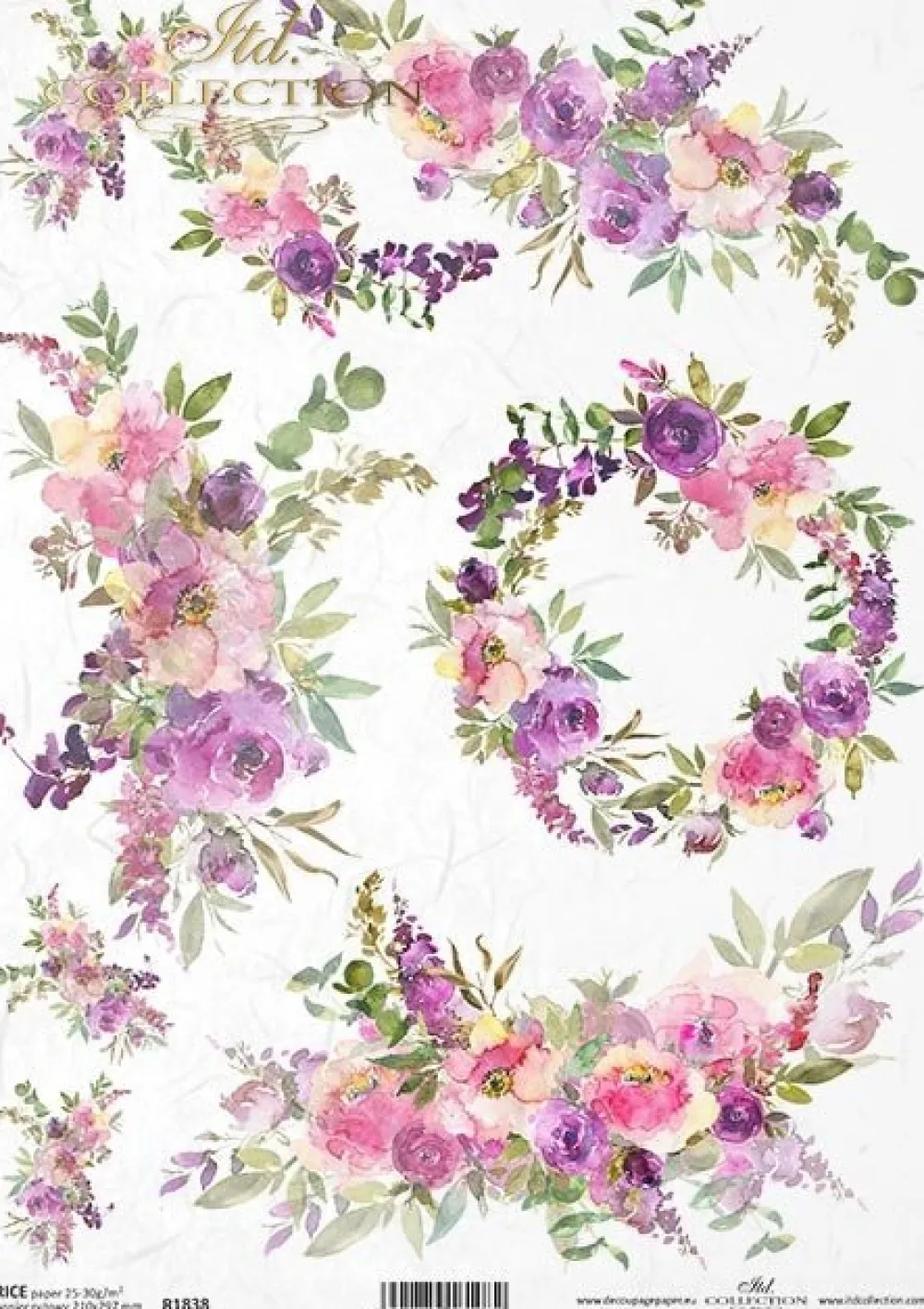 ITD Collection Papier do decoupage A4 - - ryżowy, R1203 > Papiery Do Decoupage