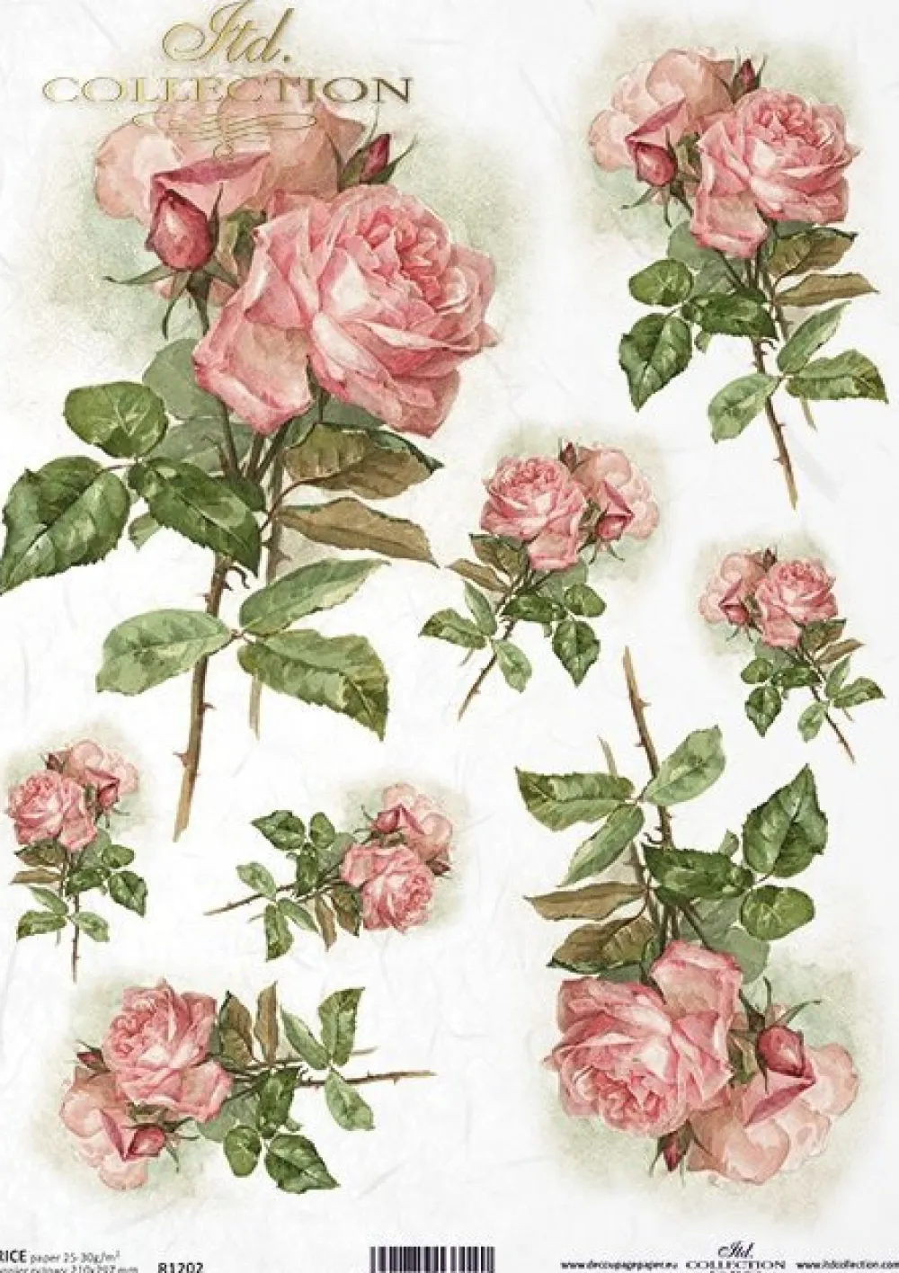 ITD Collection Papier do decoupage A4 - - ryżowy, R1202