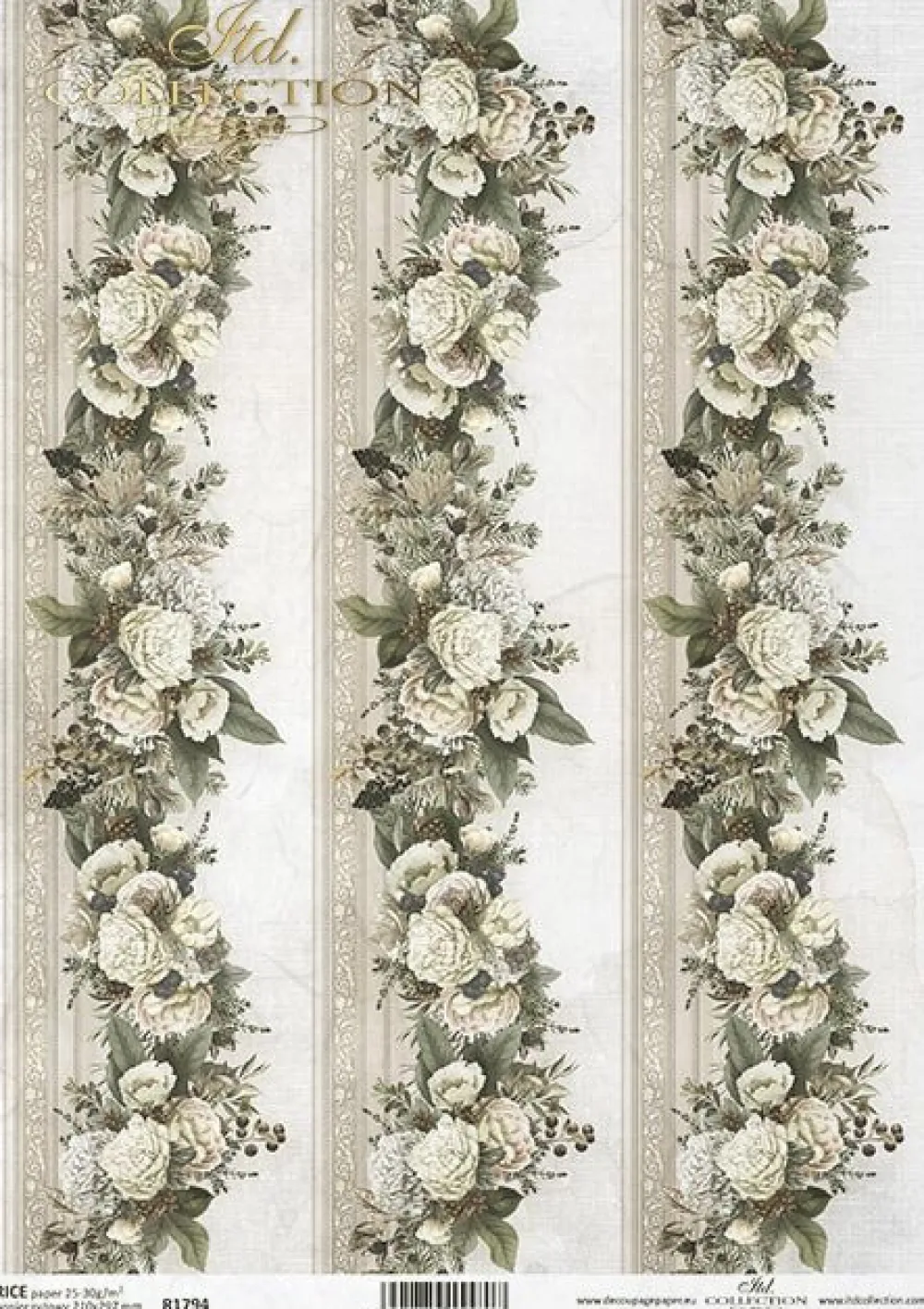 ITD Collection Papier do decoupage A4 - - ryżowy, R1797 > Papiery Do Decoupage
