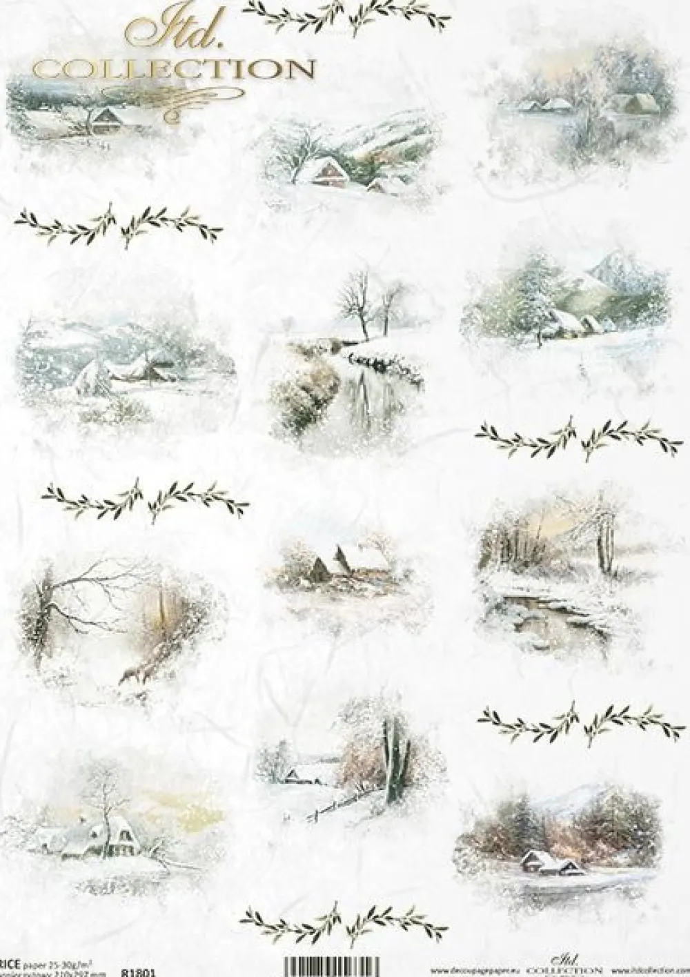 ITD Collection Papier do decoupage A4 - - ryżowy, R1200 > Papiery Do Decoupage