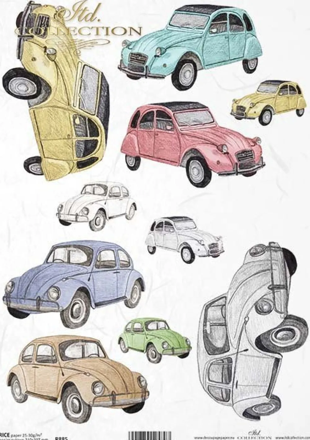 ITD Collection Papier do decoupage A4 - - ryżowy, R885