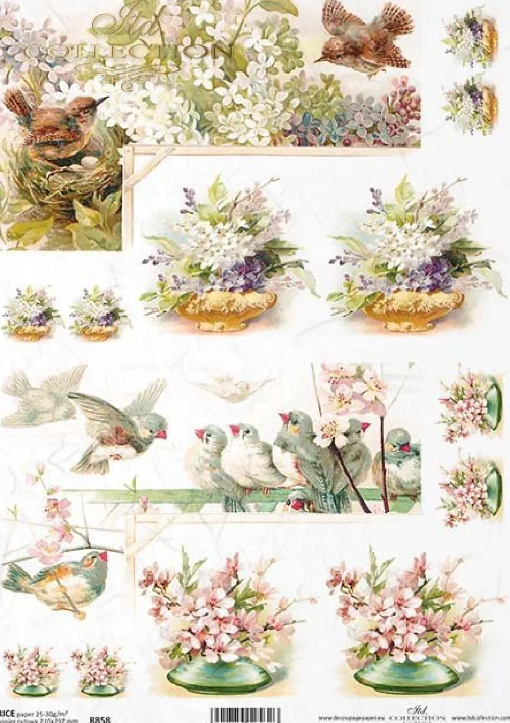 ITD Collection Papier do decoupage A4 - - ryżowy, R857 > Papiery Do Decoupage