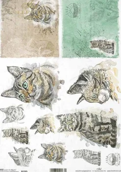 ITD Collection Papier do decoupage A4 - - ryżowy, R1549 > Papiery Do Decoupage