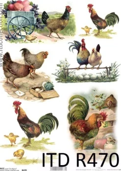 ITD Collection Papier do decoupage A4 - - ryżowy, R303 > Papiery Do Decoupage