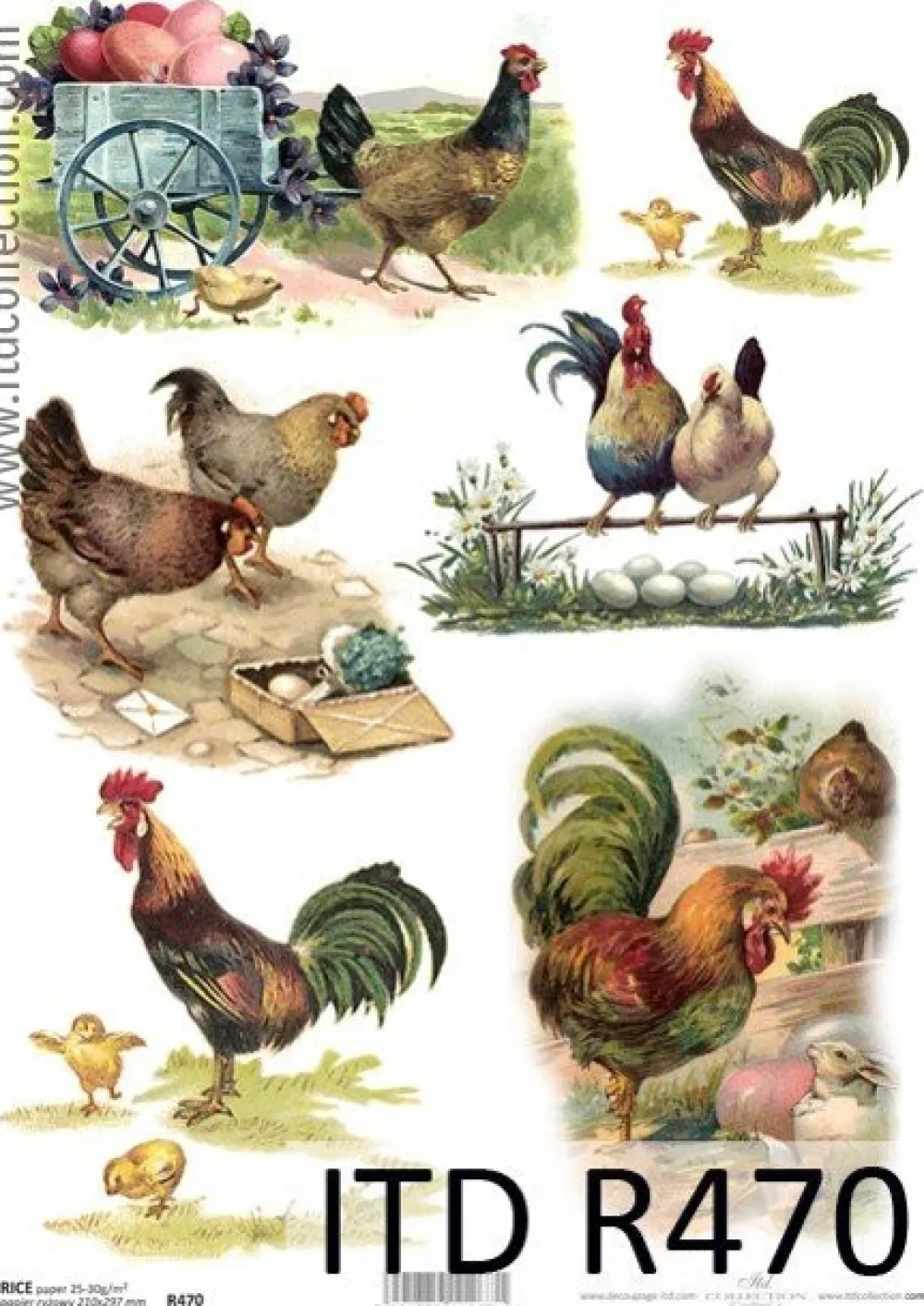 ITD Collection Papier do decoupage A4 - - ryżowy, R303 > Papiery Do Decoupage